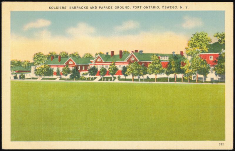 Soldiers' Barracks and Parade Ground, Fort Ontario Oswego New York