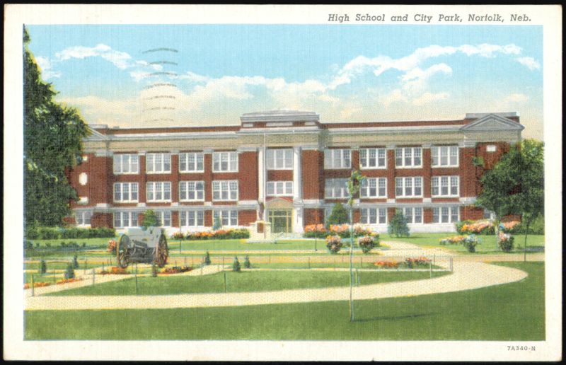 High School and City Park Norfolk Nebraska