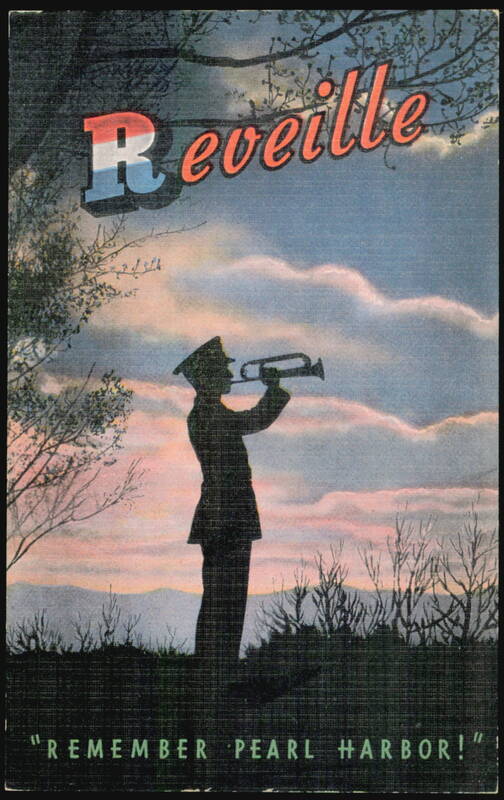 Reveille Remember Pearl Harbor Patriotic Illustration