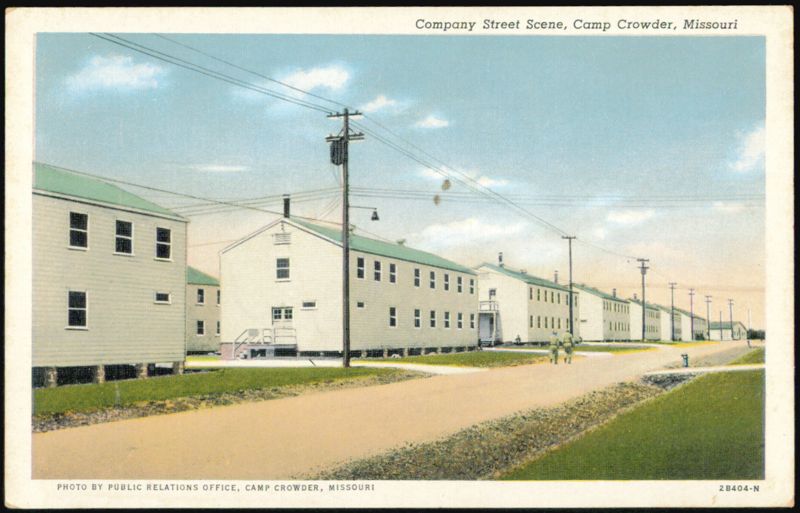 Company Street Scene, Camp Crowder, Missouri