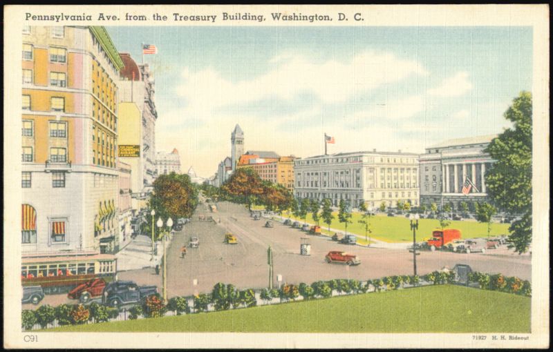 Pennsylvania Avenue from the Treasury Building Washington District of Columbia