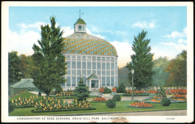Conservatory at Rose Gardens, Druid Hill Park Baltimore Maryland