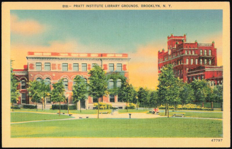 Pratt Institute Library Grounds, Brooklyn New York