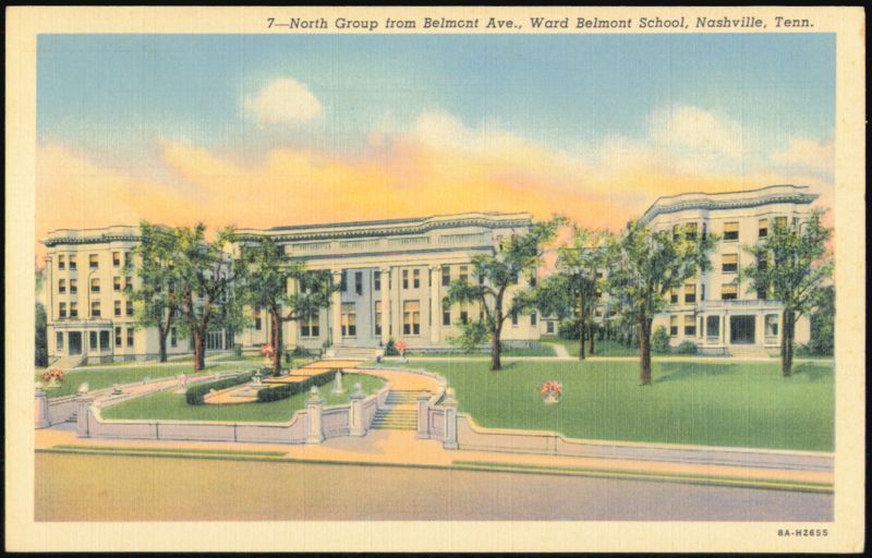 North Group from Belmont Ave., Ward Belmont School Nashville Tennessee