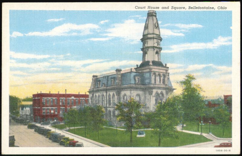 Court House and Square, Bellefontaine, Ohio