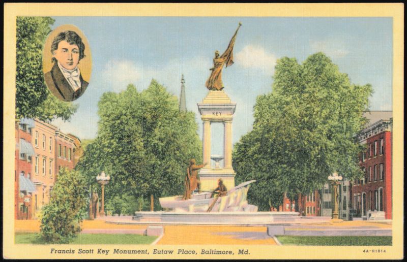 Francis Scott Key Monument, Eutaw Place Baltimore Maryland