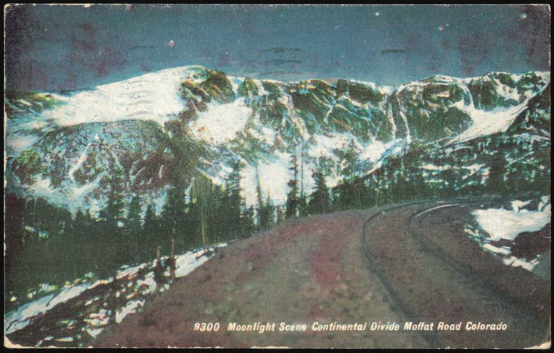 Moonlight Scene Continental Divide Moffat Road Colorado