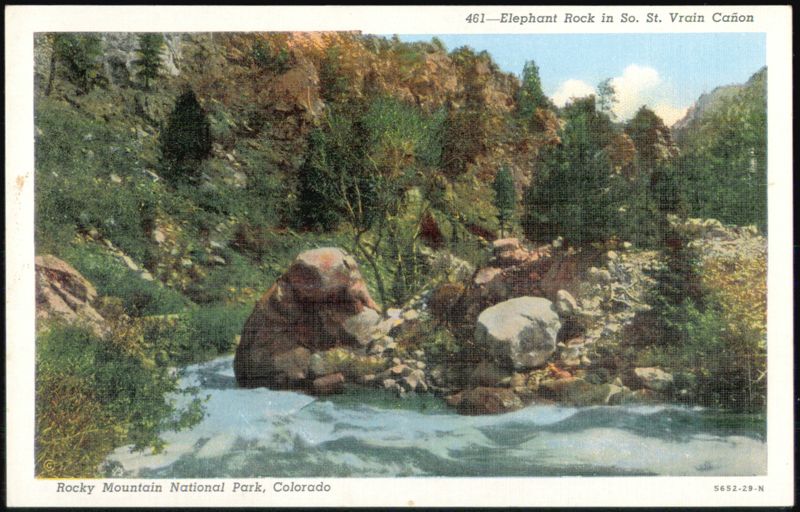 Elephant Rock in South St. Vrain Cañon, Colorado Rocky Mountain National Park