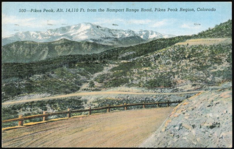 Pikes Peak from Rampart Range Road, Colorado
