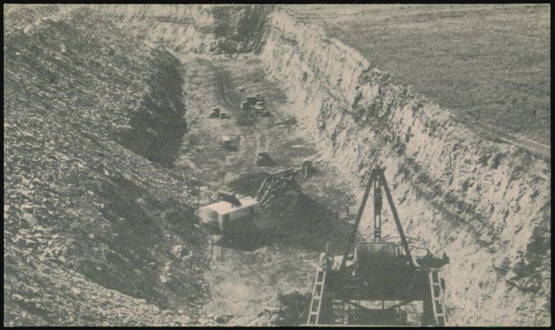 Strip Coal Mine with Giant Electric Shovel Topeka Kansas