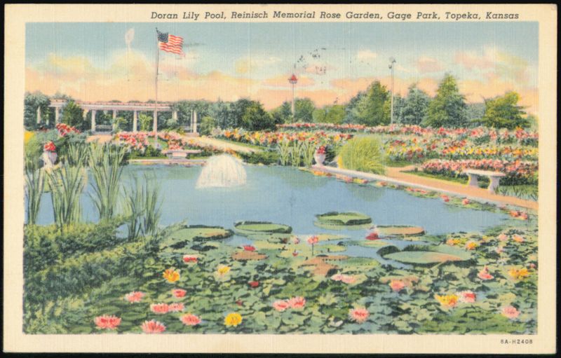 Doran Lily Pool, Reinisch Memorial Rose Garden, Gage Park Topeka Kansas