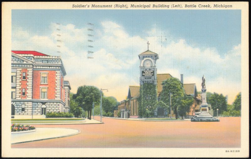 Soldier's Monument and Municipal Building Battle Creek Michigan