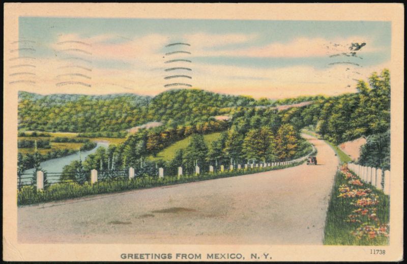 Scenic Roadway and River Landscape Mexico New York