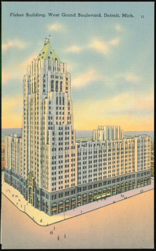 Fisher Building, West Grand Boulevard Detroit Michigan