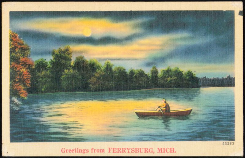 Moonlight Scene on the Water Ferrysburg Michigan