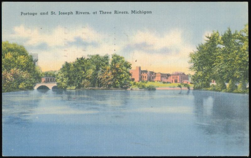 Portage and St. Joseph Rivers, Three Rivers, Michigan