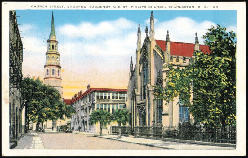 Church Street, Huguenot and St. Philips Church Charleston South Carolina