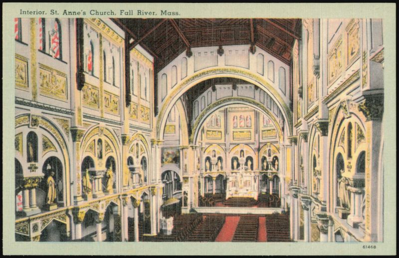 Interior of St. Anne's Church Fall River Massachusetts