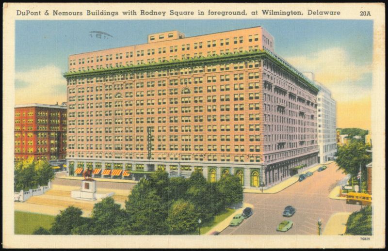 DuPont and Nemours Buildings with Rodney Square Wilmington Delaware