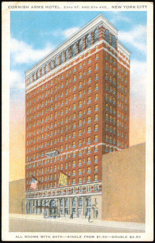 Cornish Arms Hotel, 23rd St. and 8th Ave., New York City