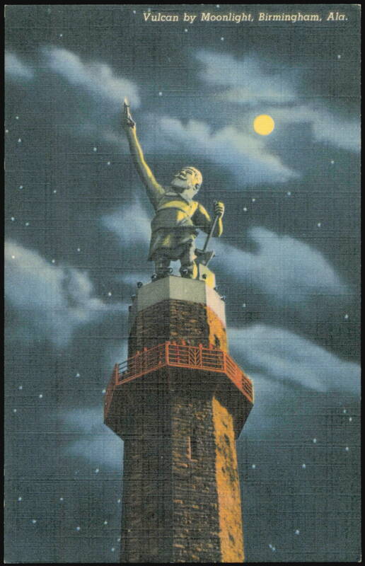 Vulcan Statue by Moonlight on Red Mountain Birmingham Alabama