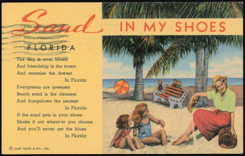 Sand in My Shoes Poem, Florida Beach Scene Daytona Beach