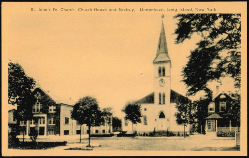 St. John's Ev. Church, Church House and Rectory Lindenhurst New York