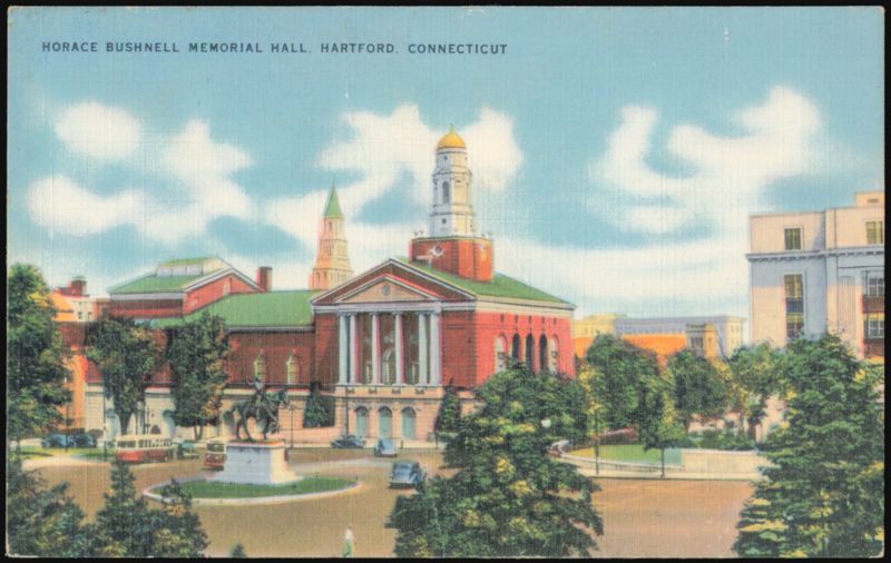 Horace Bushnell Memorial Hall Hartford Connecticut