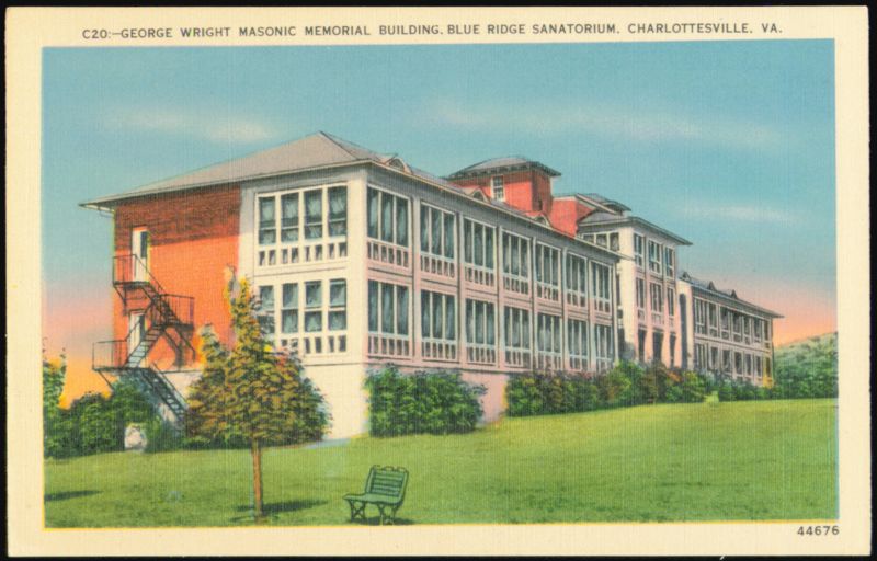 George Wright Masonic Memorial Building, Blue Ridge Sanatorium Charlottesville Virginia