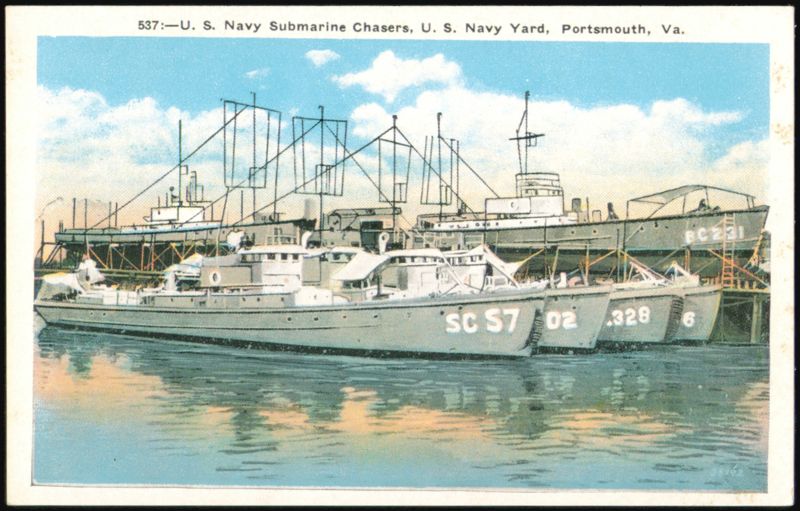 U.S. Navy Submarine Chasers, U.S. Navy Yard Portsmouth Virginia
