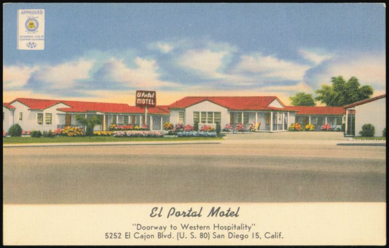 El Portal Motel, 5252 El Cajon Blvd, San Diego California