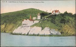 Light House on Yerba Buena Island, San Francisco Bay Postcard