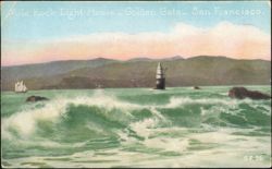 Mile Rock Lighthouse, Golden Gate, San Francisco Postcard