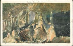 Giant Stalagmites, Big Room, Carlsbad Cavern Postcard