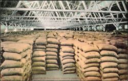 Interior of the Largest Wheat Warehouse in the World Postcard