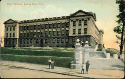 High School Building, Jersey City, New Jersey Postcard