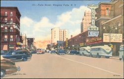 Falls Street, Niagara Falls, New York Postcard