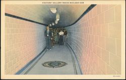 Visitors' Gallery Inside Boulder Dam Postcard