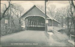 Old Covered Bridge in Lyndonville, Vermont Postcard
