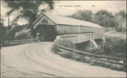Old Covered Bridge, Perkinsville, Vermont Postcard