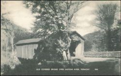 Ryder Covered Bridge over Saxtons River, Cambridgeport Postcard