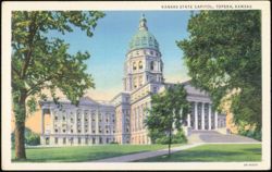 Kansas State Capitol Building in Topeka Postcard
