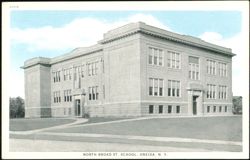 North Broad Street School Building Postcard