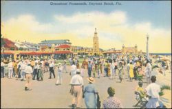 Oceanfront Promenade, Daytona Beach Postcard
