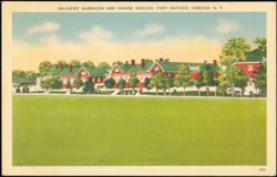 Soldiers' Barracks and Parade Ground, Fort Ontario Postcard