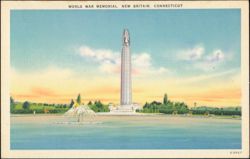 World War Memorial, New Britain, Connecticut Postcard