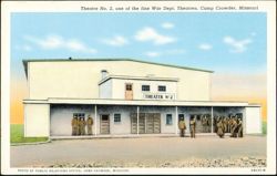 Theatre No. 2, War Dept. Theatres, Camp Crowder, Missouri Postcard
