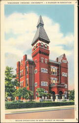 Vincennes University, Pioneer in Education Postcard