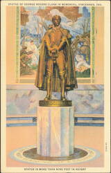 Statue of George Rogers Clark in Memorial Postcard