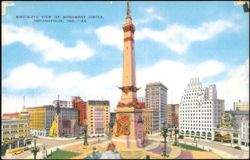 Soldiers' and Sailors' Monument, Monument Circle Postcard